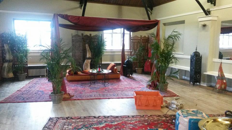 Hall hire with Moroccan theme